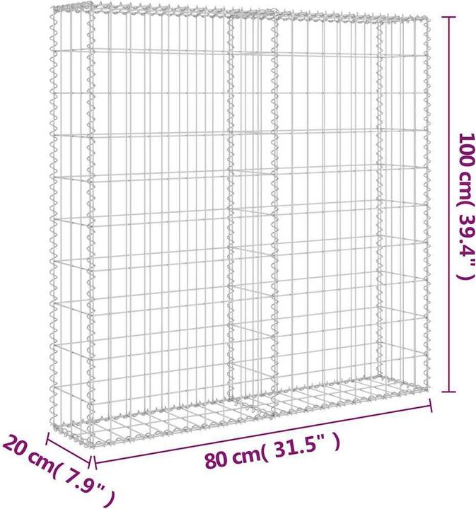 Produktbild vidaXL Gabionenwand