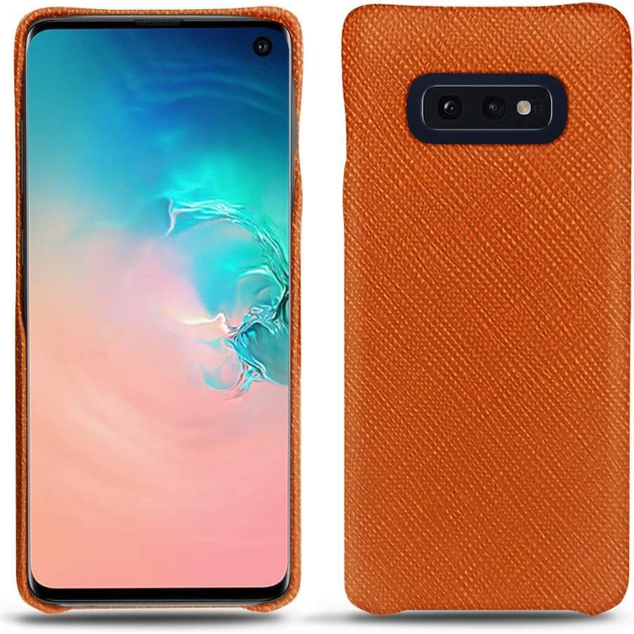 Noreve Lederschutzhülle (Samsung Galaxy S10e), Smartphone Hülle, Orange