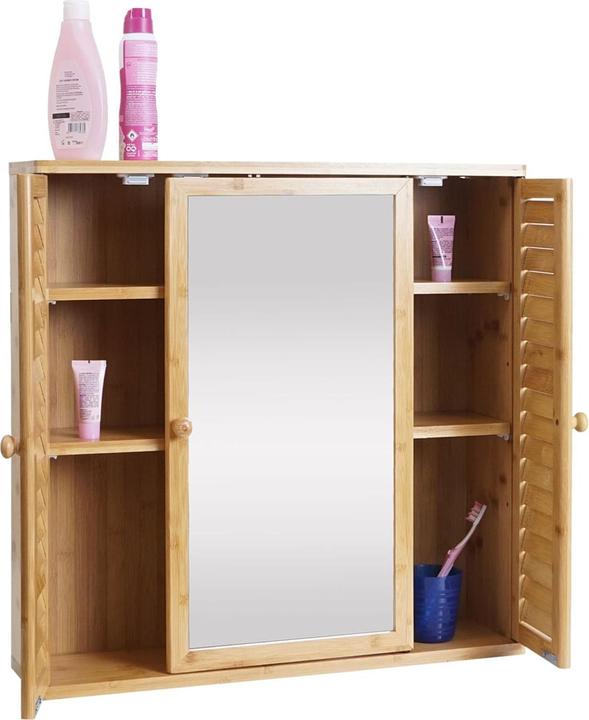 Immagine prodotto Mendler Specchiera HWC-B18, bambù 60x60x15cm (60 x 60 x 15 cm)