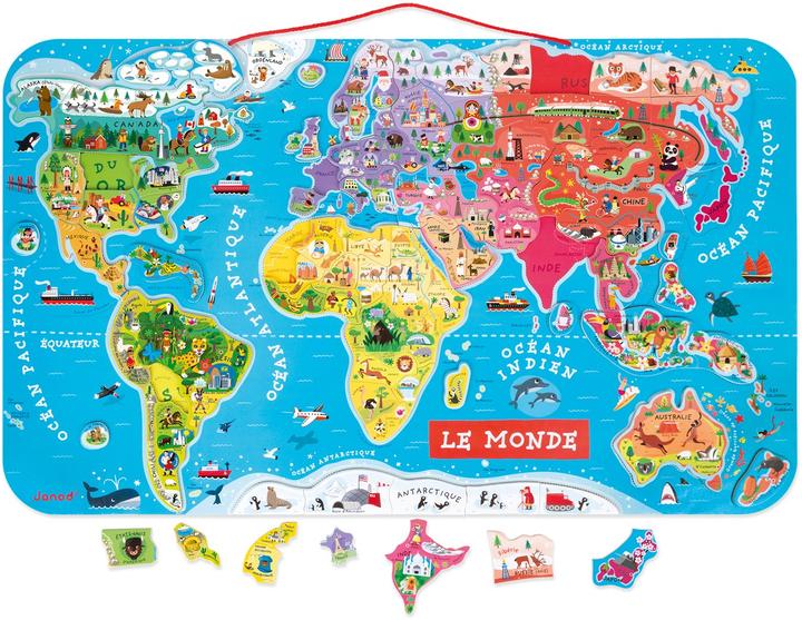 Actual product image Janod World map (92 pieces)