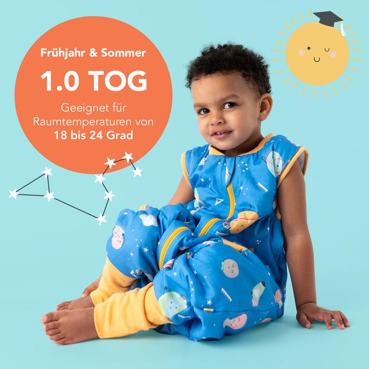 Actual product image Schlummersack Sleeping Bag with Feet & Foldable Feet Covers - 1.0 TOG (60 cm, 1.0 TOG, Autumn, Spring)