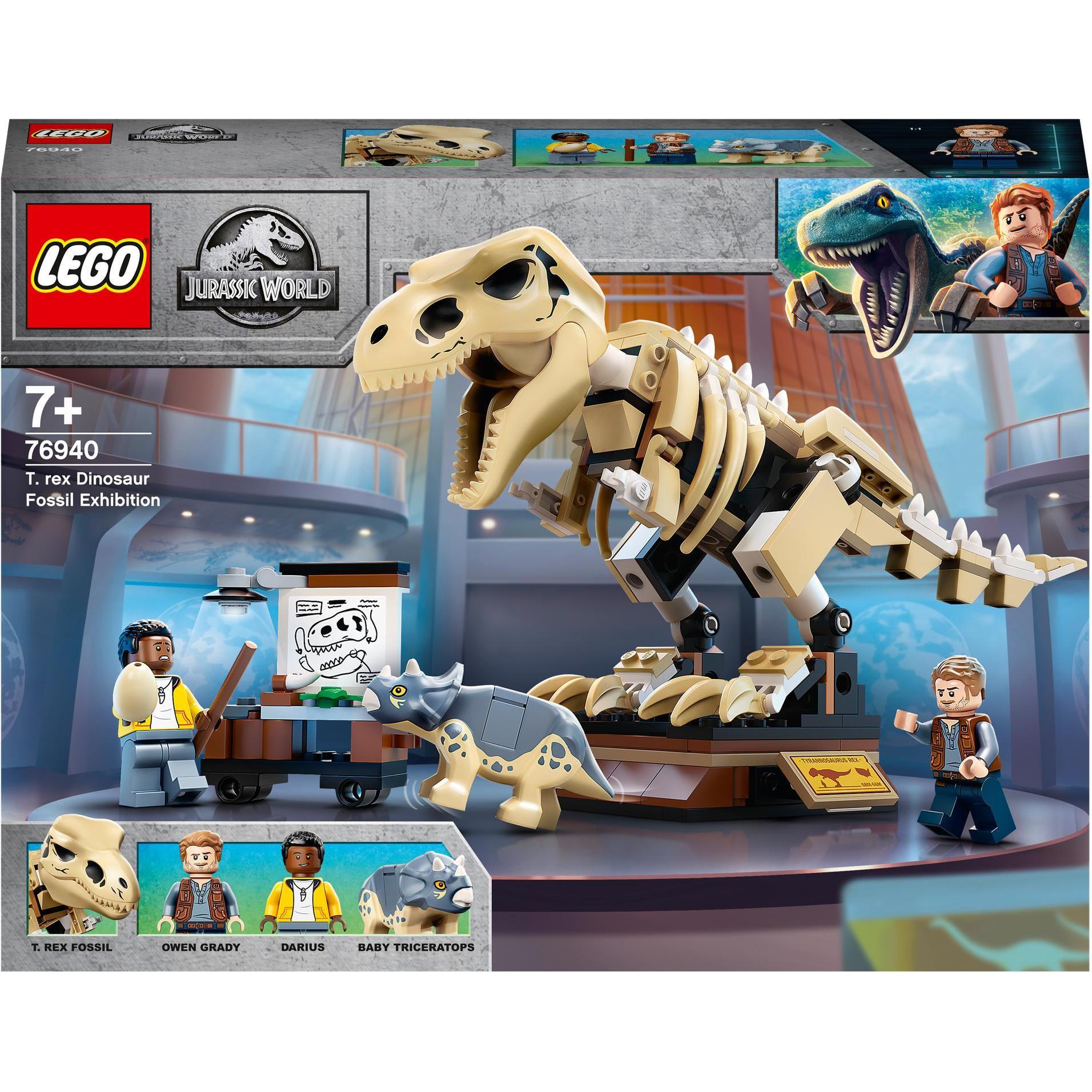 LEGO T. Scheletro di Rex nella mostra di fossili (76940, LEGO Jurassic World)