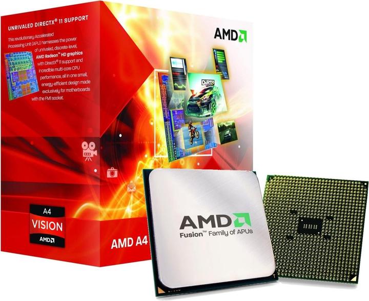 Produktbild AMD A4-3400 Apu, 2c/2t (FM1, 2.70 GHz, 2 -Core)