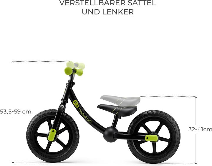 Produktbild KinderKraft Balance Bike 2WAY NEXT 2025 SCHWARZ