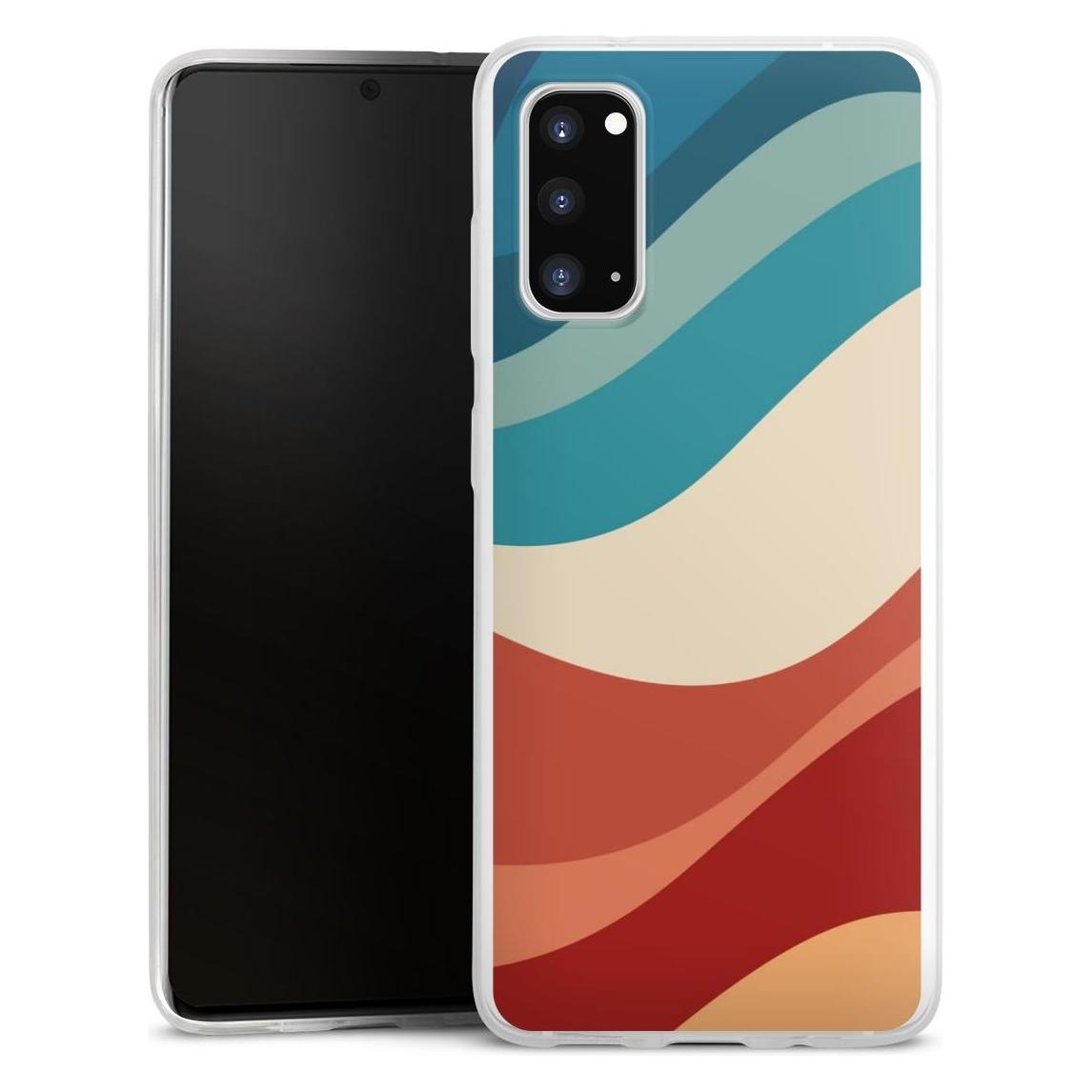 DeinDesign Slim Case Für Samsung Galaxy S20 Silikon Hülle Ultra Dünn Handyhülle Farbe Farbverlauf Welle (Samsung Galaxy S20), Smartphone Hülle,
