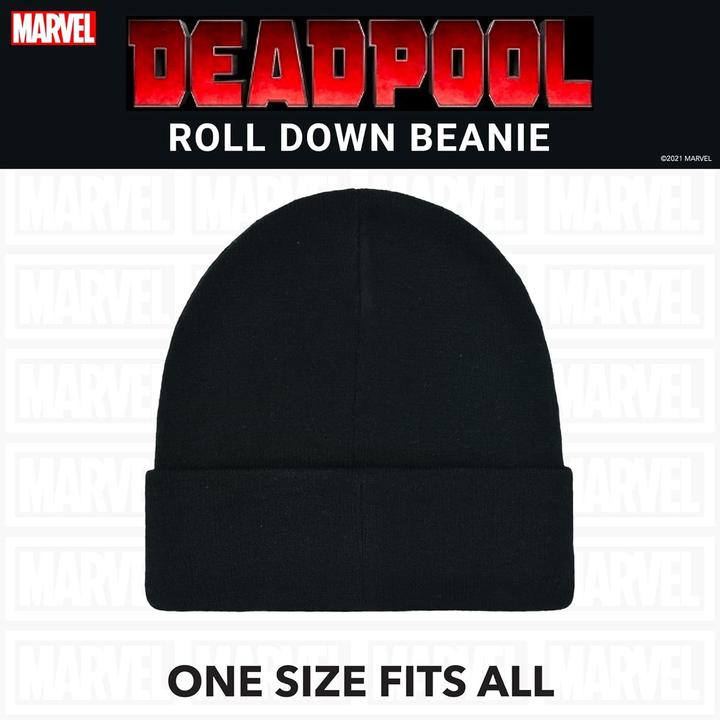 Actual product image Nuura Deadpool Roll Down Cuff Beanie