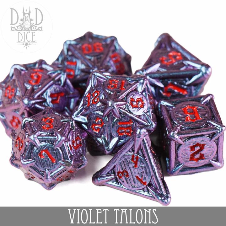 Immagine prodotto DnD Dice Violet Talons Metal Dice Set