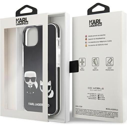 Thumbnail - Karl Lagerfeld KLHCP13STPEKCK iPhone 13 mini 5,4" hardcase czarny/black Karl&Choupette (Apple iPhone 13 mini), Smartphon...