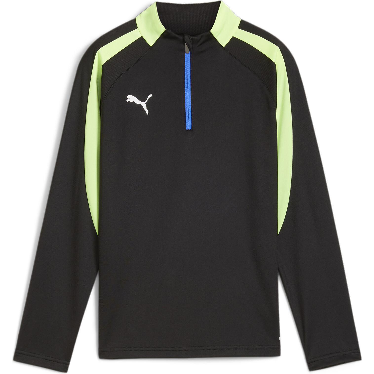 Puma, Jungen, Sportshirt, IndividualLIGA 1/4 Zip Top Jr (116), Schwarz, 116