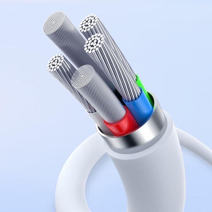 Actual product image Baseus Superior Series ll USB-C - USB-C 30W 480Mb/s 2m cable - white (2 m, 30 W)