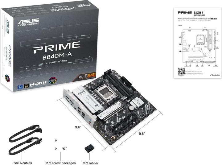 Productafbeelding ASUS PRIME B840M-A-CSM (AM5, AMD B840, mATX)