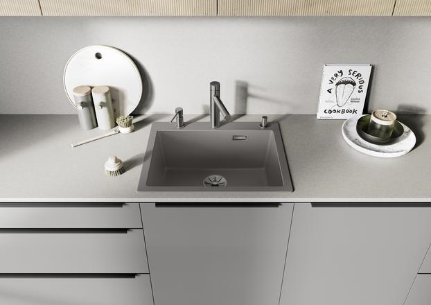 Produktbild Blanco ALTA-S II | Edelstahl satin dark steel | Hochdruck | Mit herausziehbarem Schlauch | Rückfluss