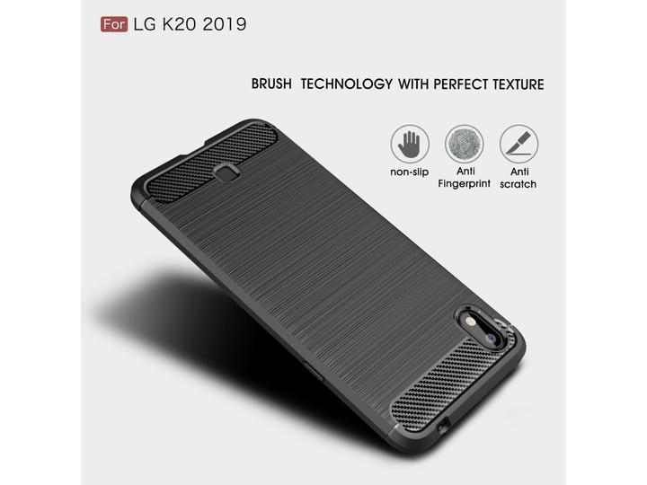 Actual product image Screenguard LG K20 Cover Carbon Brushed Soft TPU (K20)