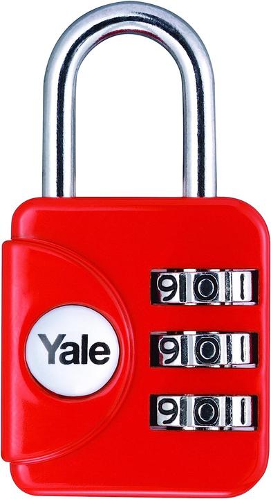 Yale Travel combination lock 28mm, shackle height16mm, standard security, red