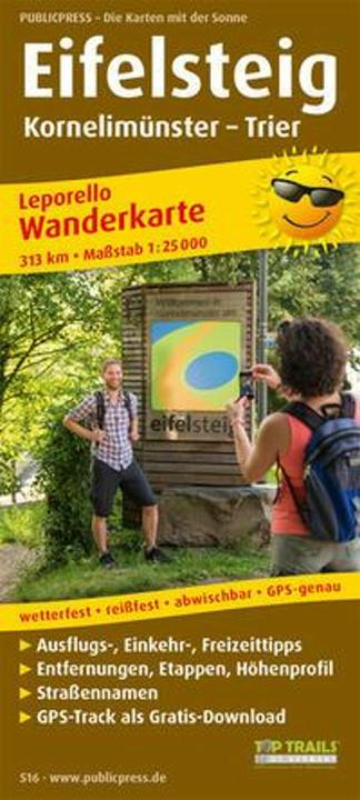 Produktbild Wanderkarte Eifelsteig, Kornelimünster - Trier 1 : 25 000 25000