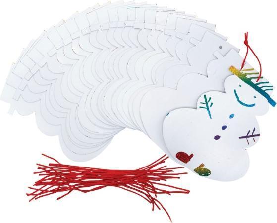 Actual product image Colorations Scratch card snowman ornament, set of 24