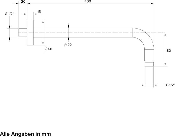 Actual product image Chris Bergen Overhead shower SET (2 Beam types, 8.50 l/min)