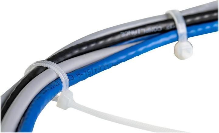 Actual product image StarTech 20cm(8") Cable Ties, 4mm(1/8") wide, 55mm(2-1/8") Bundle Diameter, 22kg(50lb) Te (200 mm, 1000 pcs.)