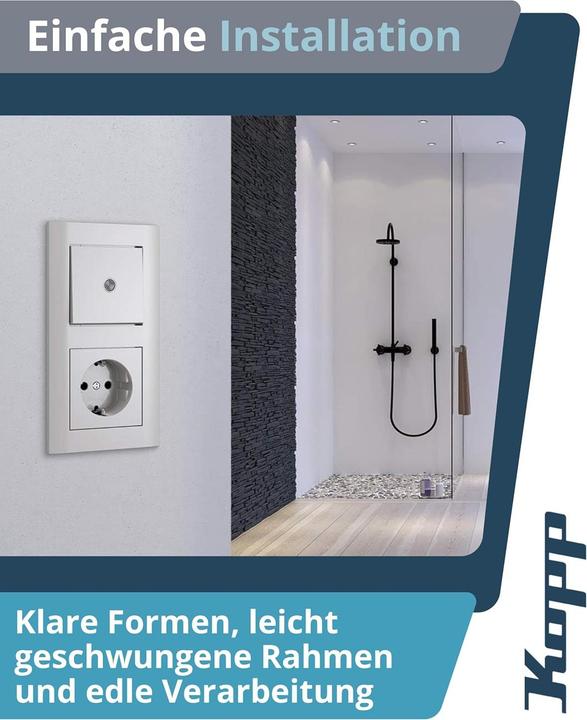 Actual product image Kopp Push-button insert ATHENIS Pure white (RAL 9010) 589392080