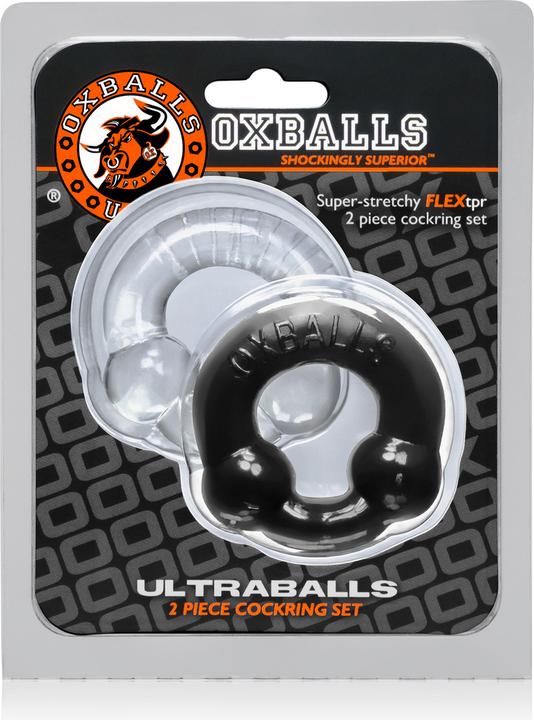 Produktbild Oxballs Ultraballs Cockring 2-pack Black Clear (4 cm)