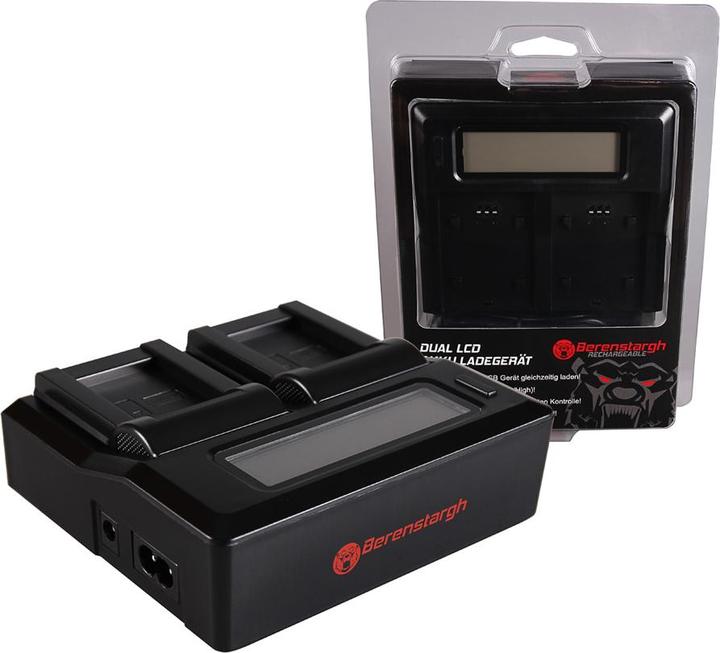 Berenstargh Dual LCD USB Ladegerät f. Sony NP-BX1 BX BX1 NP-BX1 Cybershot DSC HX300 DSC HX50V DSC RX (Batterijlader voor camera)