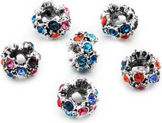 Immagine prodotto Hermex Perlina di strass placcata argento 925 - Colore argento (Argento 925)