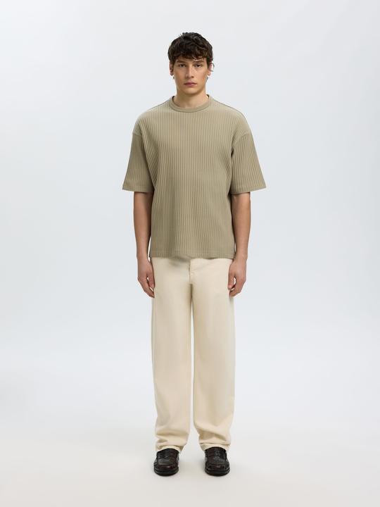Produktbild Selected Geripptes Relaxed Fit T-Shirt (M)