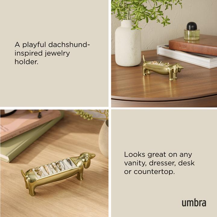 Produktbild Umbra Dachsie Ringhalter, Moderner Ringhalter in Form eines Dackels für 9 Ringe