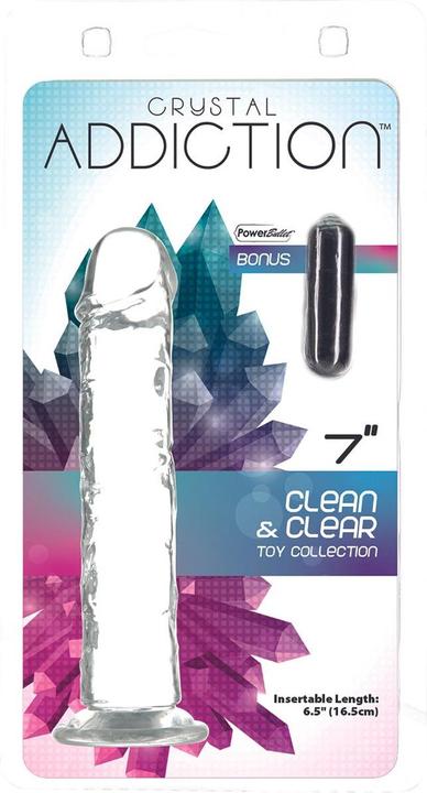 Actual product image Naked Addiction Crystal Transparent Dildo