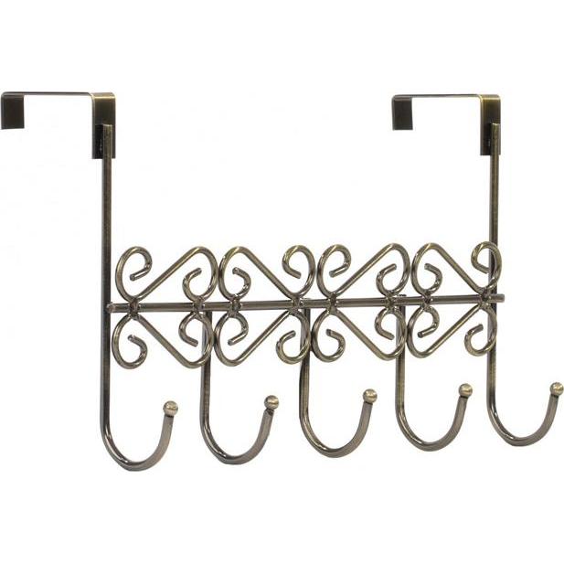 Domoletti, Garderobe + Kleiderhaken, HANGER 5 HOOKS 252X84.5X146ANTIQUE BRASS