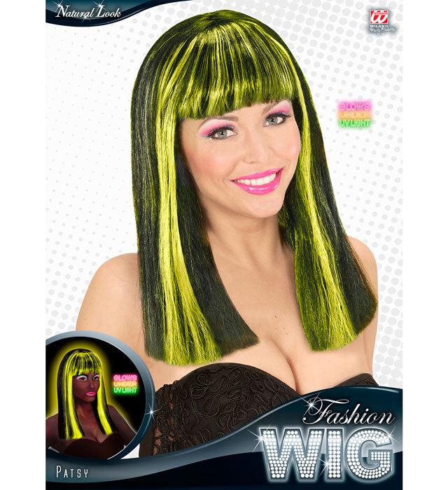 Produktbild Widmann PERÜCKE PATSY SCHWARZ MIT NEONGELBEN STRÄHNCHEN in Polybag