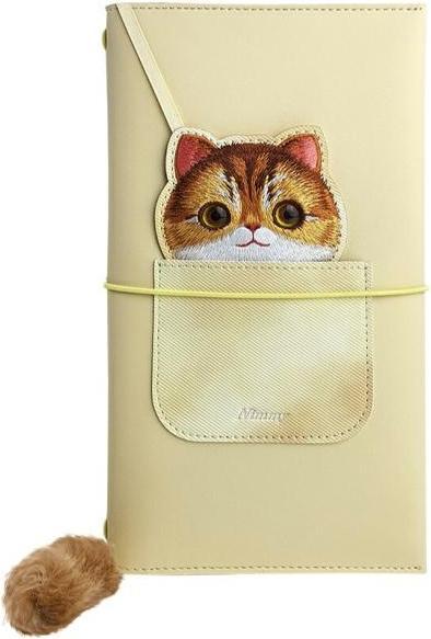 Produktbild Nimmy 2in1 Set notebook + pen khaki Big Eyed Pet 2.0 Cat