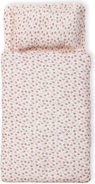 Pinolino Puppenbettzeug für Puppenwagen und Puppenbetten „Blümchen”, rosa, 3-tlg.