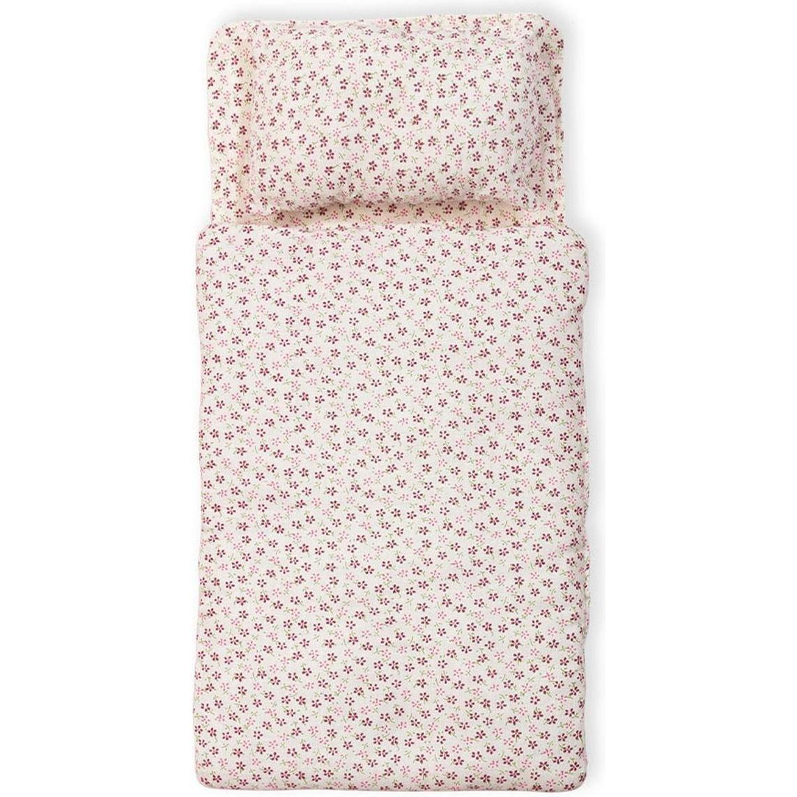 Pinolino Puppenbettzeug für Puppenwagen und Puppenbetten Blümchen, rosa, 3-tlg. (276060-7)