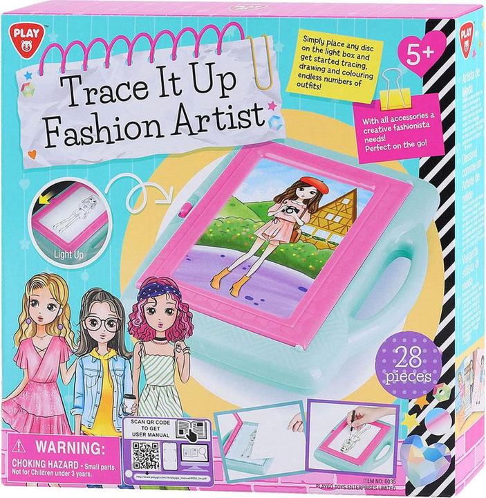 Play Drawing Projektor Tracing Fashion Artist Set, 28-tlg.