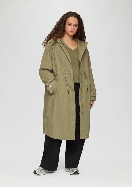 Produktbild S.Oliver Outdoor-Jacke Kapuzenparka aus Baumwolle mit Tunnelzug in der Taille (52)