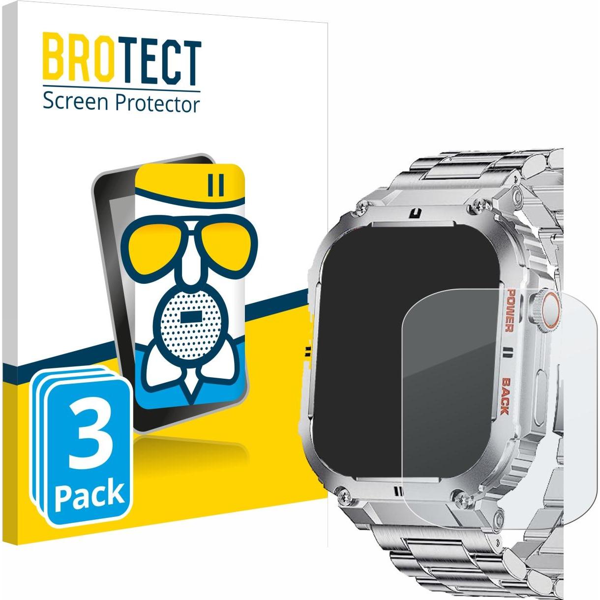 Thumbnail - BROTECT AirGlass Panzerglasfolie Matt, Smartwatch Schutzfolie, Grau