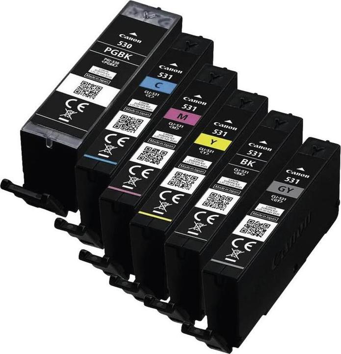 Immagine prodotto Canon PGI-530 / CLI-531 Photo Value Pack PGBK/C/M/Y/BK/GY (M, C, Y, FC, GY, PGBK)