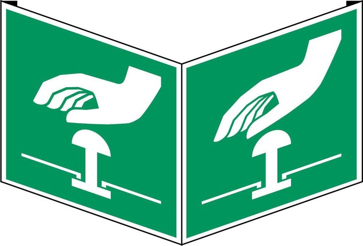 Actual product image Brady ISO safety sign - Emergency stop switch