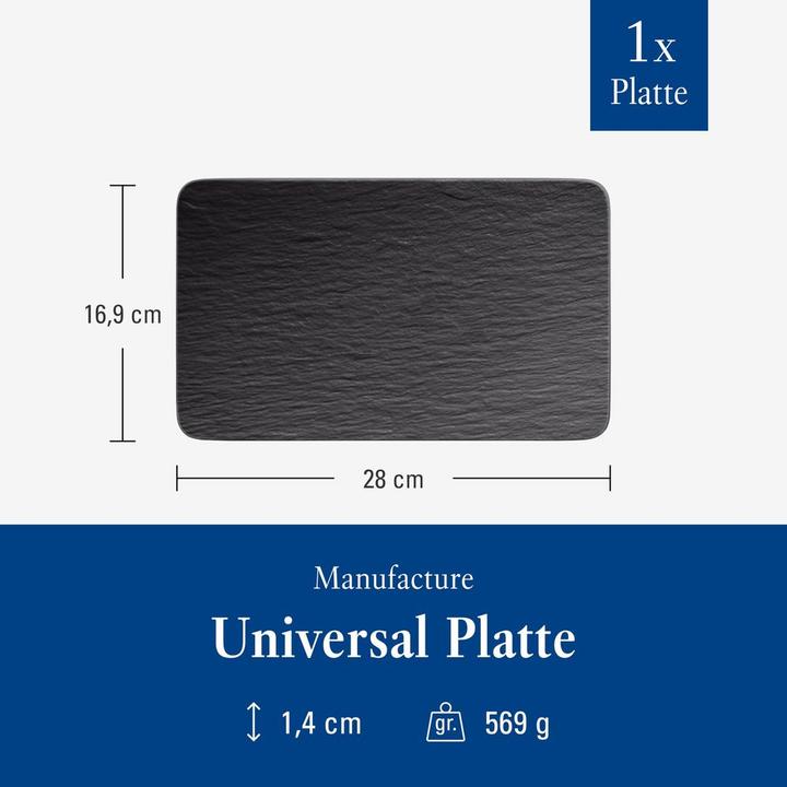 Actual product image Villeroy & Boch Multifunctional rectangular plate Manufacture Rock (1 x)