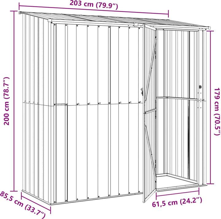 Produktbild vidaXL Garten Shed