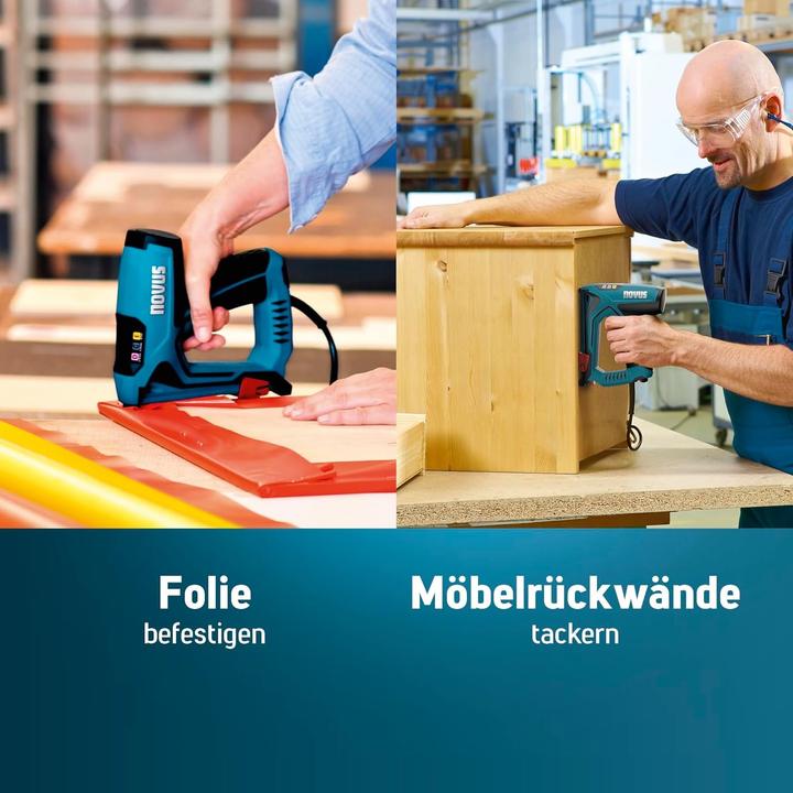 Produktbild Novus Tools 031-0370 Elektrotacker Klammerntyp Typ 11, Typ 53F Klammernlänge 6 - 14mm