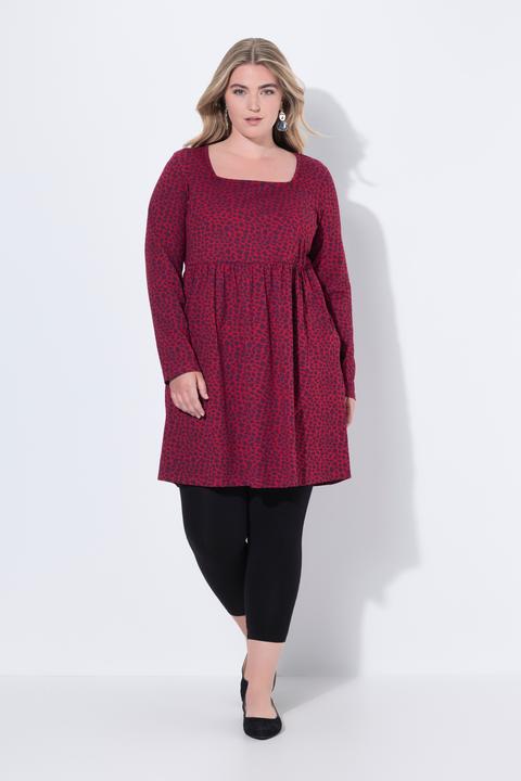 Image du produit Ulla Popken T-shirt long, décolleté carré et manches longues, coupe évasée (46, 48)