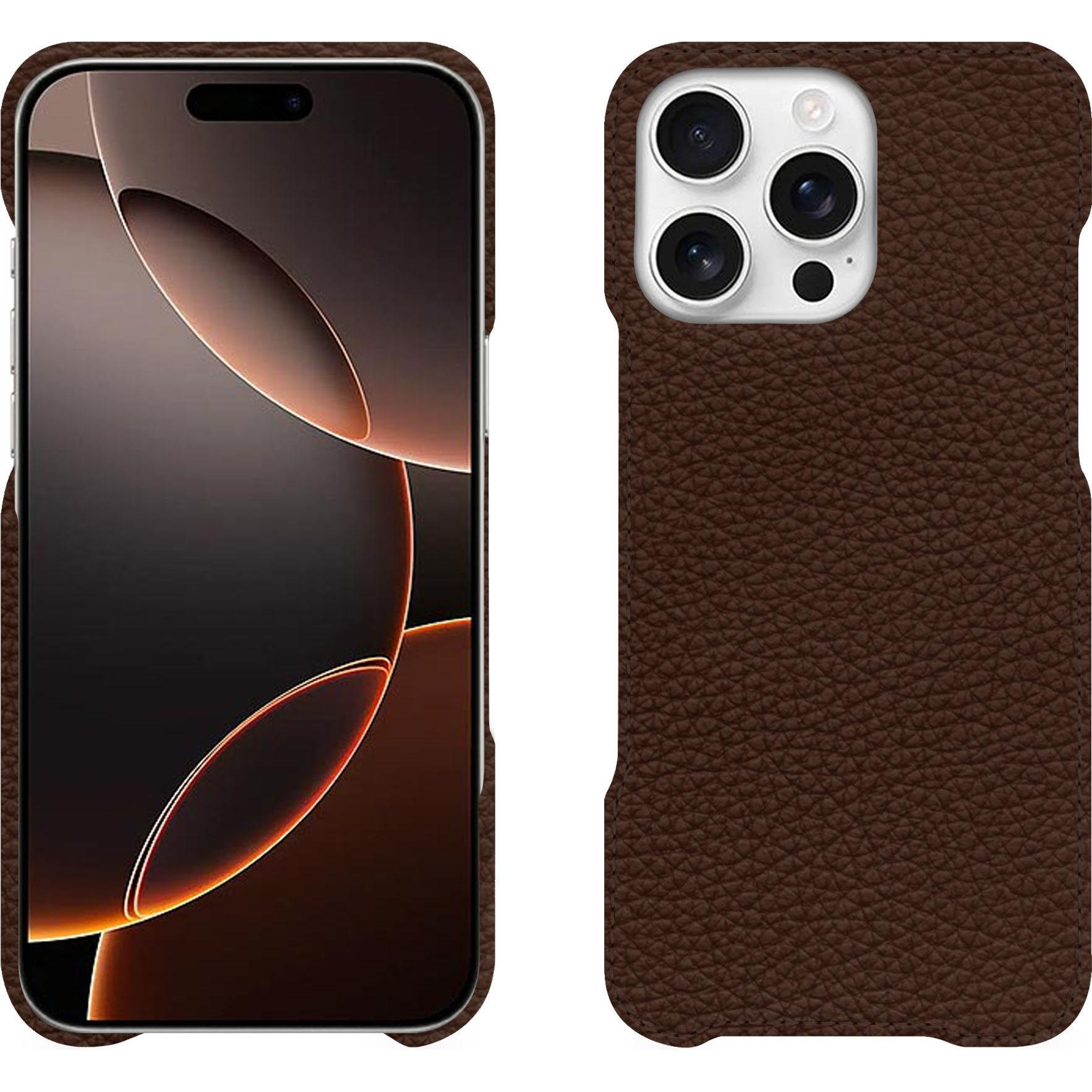 Thumbnail - Noreve Lederschutzhülle (Apple iPhone 16 Pro), Smartphone Hülle, Braun