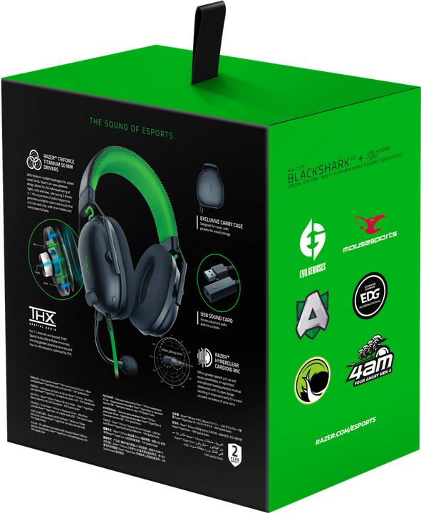 Produktbild Razer Multiplattform BlackShark V2 Special Edition, On-Ear, Mikrofon, Schwarz (Kabelgebunden)