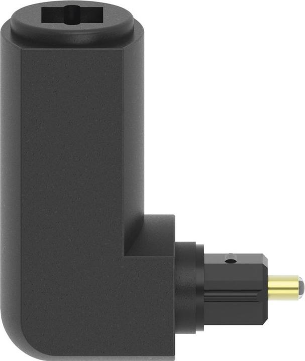 Hama Adaptateur ODT, fiche Toslink - prise Toslink, plaqué or, 90 (Adaptateur angulaire)