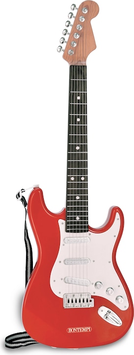 Produktbild Bontempi E-Gitarre Rot mit Gitarrengurt