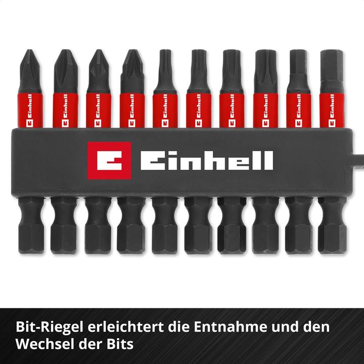 Actual product image Einhell Impact-Bit-Set, 118633, Karabiner, 10-teilig (50 mm)