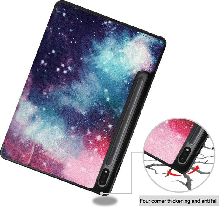 Productafbeelding Cover-Discount Galaxy Tab S7 (11.0) - Tri-fold Smart Case Universe (Galaxy Tab S7, Galaxy Tab S8)