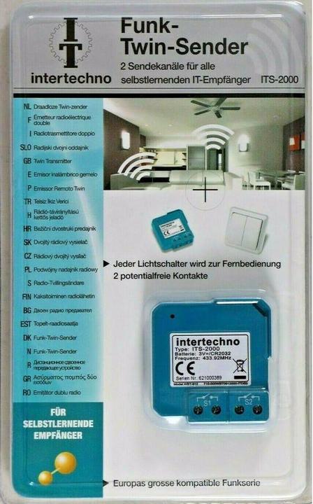 Immagine prodotto intertechno Trasmettitore radio gemello ITS-2000 (Attuatore dell'interruttore)